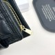 Dior Cannage Quilted Leather Luxury Card Holder with Gold-toned D.I.O.R. Charm (Black)