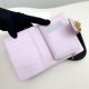 Dior Cannage Quilted Leather Luxury Card Holder with Gold-toned D.I.O.R. Charm (Pink)
