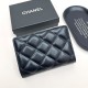Chanel Black Quilted Leather Luxury Card Holder – Silver-toned CC Logo (7+ Card Slots & Zip Pocket)