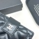 Chanel Black Quilted Leather Luxury Card Holder – Silver-toned CC Logo (7+ Card Slots & Zip Pocket)