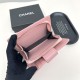 Chanel Pink Quilted Leather Luxury Card Holder – Silver-toned CC Logo (7+ Card Slots & Zip Pocket)