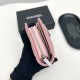 Chanel Pink Quilted Leather Luxury Card Holder – Silver-toned CC Logo (7+ Card Slots & Zip Pocket)