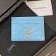 YSL Gold-toned Logo Luxury Card Holder – V-Stitch Leather (5 Card Slots)