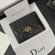Dior Cannage Quilted Leather Luxury Card Holder – Gold CD Logo (5 Card Slots)