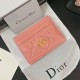 Dior Cannage Quilted Leather Luxury Card Holder – Gold CD Logo (5 Card Slots)