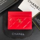 Chanel Diamond Quilted Luxury Card Holder - Gold-toned CC Logo (5 Card Slots)