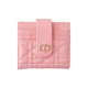 Dior Cannage Quilted Leather Foldable Luxury Card Holder - Gold CD Logo