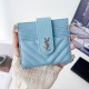 YSL V-Stitch Foldable Luxury Card Holder - Gold Logo & Quilted Leather | Designer Wallet