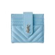 YSL V-Stitch Foldable Luxury Card Holder - Gold Logo & Quilted Leather | Designer Wallet