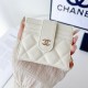 CHANEL Diamond Quilted Leather Foldable Luxury Card Holder - Designer Wallet with Gold Metal Logo