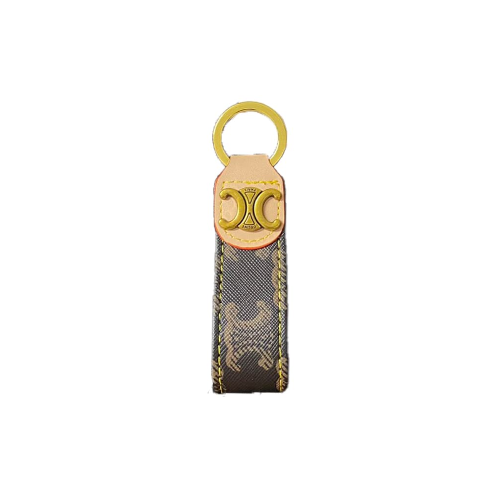 Celine Triomphe Keychain with Monogram - Luxury Designer Key Ring