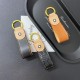 Montblanc Star Keychain - Luxury Leather Key Ring with Gold-Tone Accents