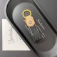 Montblanc Star Keychain - Luxury Leather Key Ring with Gold-Tone Accents