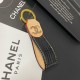 CHANEL CC Logo Keychain - Luxury Leather Key Ring with Gold Accents