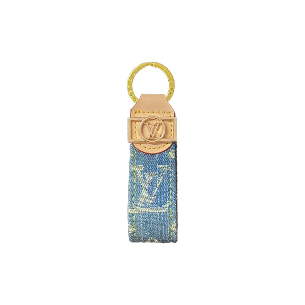 Louis Vuitton Dauphine & Monogram Keychain - Luxury Accent in Premium Denim/Leather