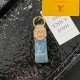 Louis Vuitton Dauphine & Monogram Keychain - Luxury Accent in Premium Denim/Leather