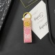 Gucci Luxury Keychain - GG Monogram & Gold-Tone Hardware in Premium Denim/Leather