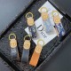 Dior Luxury Keychain - Oblique Pattern & Gold CD Logo in Premium Leather/Jacquard