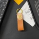 Louis Vuitton Luxury Keychain - Monogram Pattern & Gold LV Logo in Premium Denim/Leather