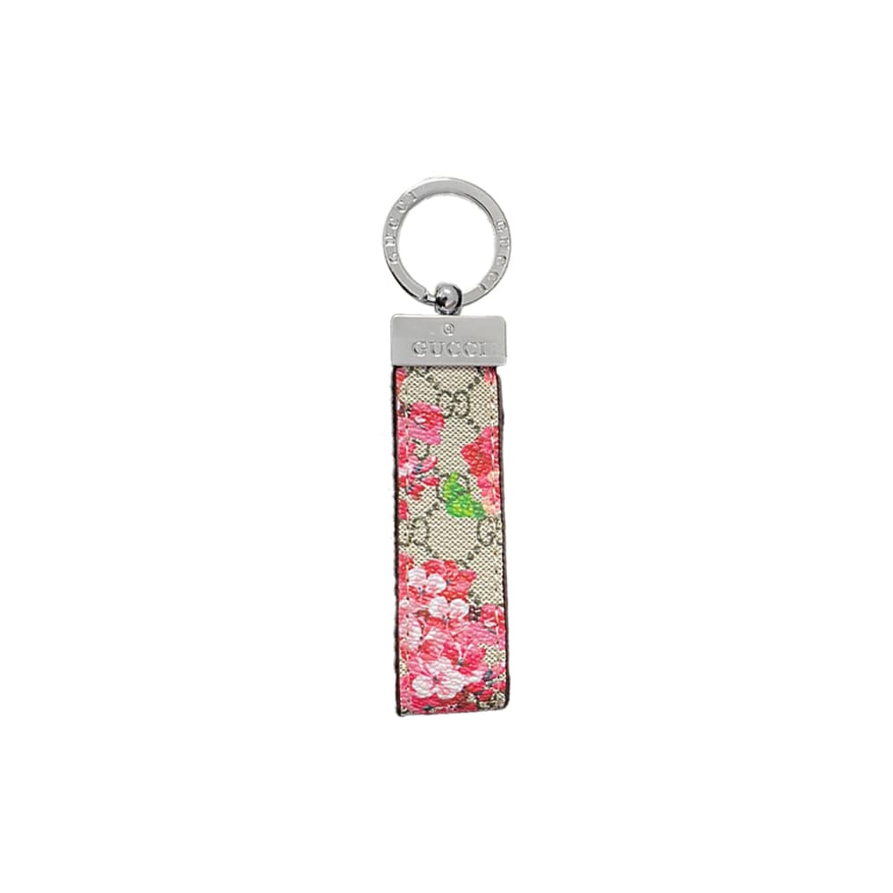 Gucci Silver-toned Ring Keychain - GG Monogram & Signature Accents in Premium Canvas/Leather
