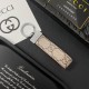 Gucci Silver-toned Ring Keychain - GG Monogram & Signature Accents in Premium Canvas/Leather