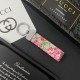 Gucci Silver-toned Ring Keychain - GG Monogram & Signature Accents in Premium Canvas/Leather
