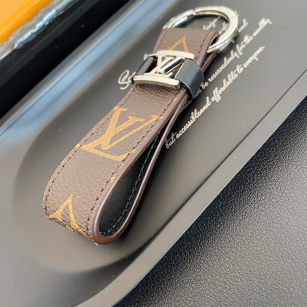 Louis Vuitton Keychain with Silver Metal Logo -  Monogram & Damier Patterns Accents