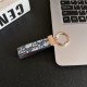 Dior Oblique Jacquard Luxury Keychain - Rose Gold Accents