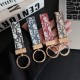 Dior Oblique Jacquard Luxury Keychain - Rose Gold Accents