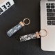 Dior Oblique Jacquard Luxury Keychain - Rose Gold Accents