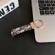 Dior Oblique Jacquard Luxury Keychain - Rose Gold Accents