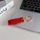 Montblanc Pebbled Leather Luxury Keychain - Hexagon Logo with Gold-Tone Hardware