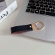 Montblanc Crocodile Embossing Leather Luxury Keychain - Hexagon Logo with Gold-Tone Hardware