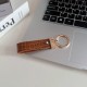 Montblanc Crocodile Embossing Leather Luxury Keychain - Hexagon Logo with Gold-Tone Hardware