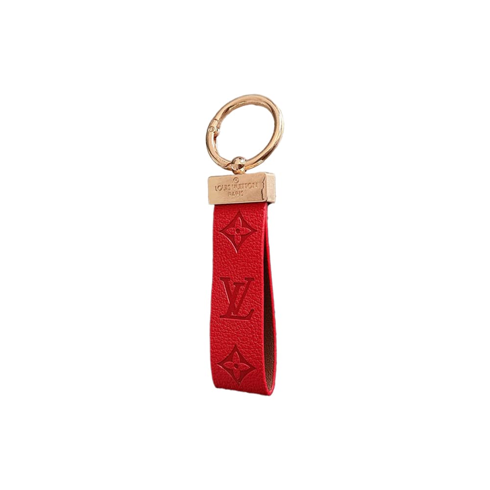 Louis Vuitton Monogram Embossed Leather Luxury Keychain - Gold-Tone Hardware
