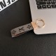 Louis Vuitton Monogram Embossed Leather Luxury Keychain - Gold-Tone Hardware