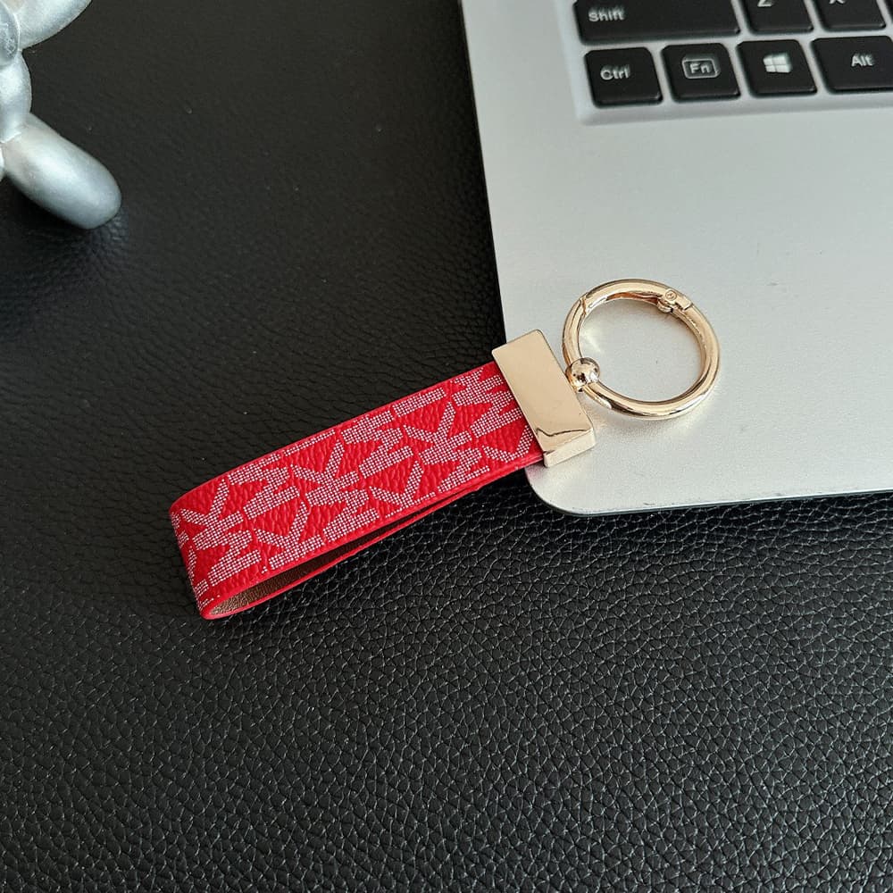 Michael Kors Luxury Keychain - Signature MK Print & Gold-Tone Hardware