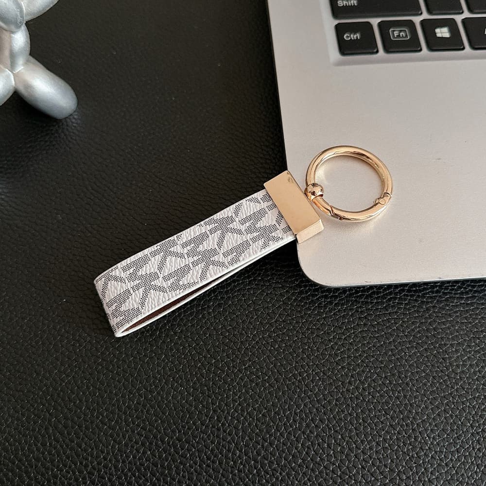 Michael Kors Luxury Keychain - Signature MK Print & Gold-Tone Hardware