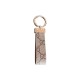 Gucci GG Monogram Canvas Luxury Keychain - Gold-Tone Metal Plate