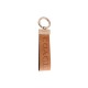 Coach Embossed Signature Leather Luxury Keychain - Carriage Logo Gold-Tone Hardware