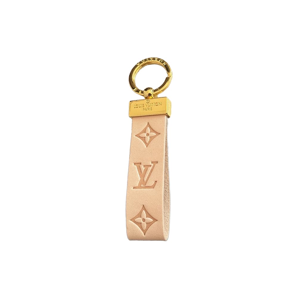 Louis Vuitton Embossed Monogram Leather Luxury Keychain - Gold-Tone Hardware