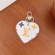 Louis Vuitton Heart-Shaped Keychain - Monogram & Damier Patterns with Gold-Tone Hardware