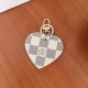 Louis Vuitton Heart-Shaped Keychain - Monogram & Damier Patterns with Gold-Tone Hardware
