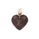 Louis Vuitton Heart-Shaped Keychain - Monogram & Damier Patterns with Gold-Tone Hardware