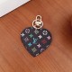 Louis Vuitton Heart-Shaped Keychain - Monogram & Damier Patterns with Gold-Tone Hardware