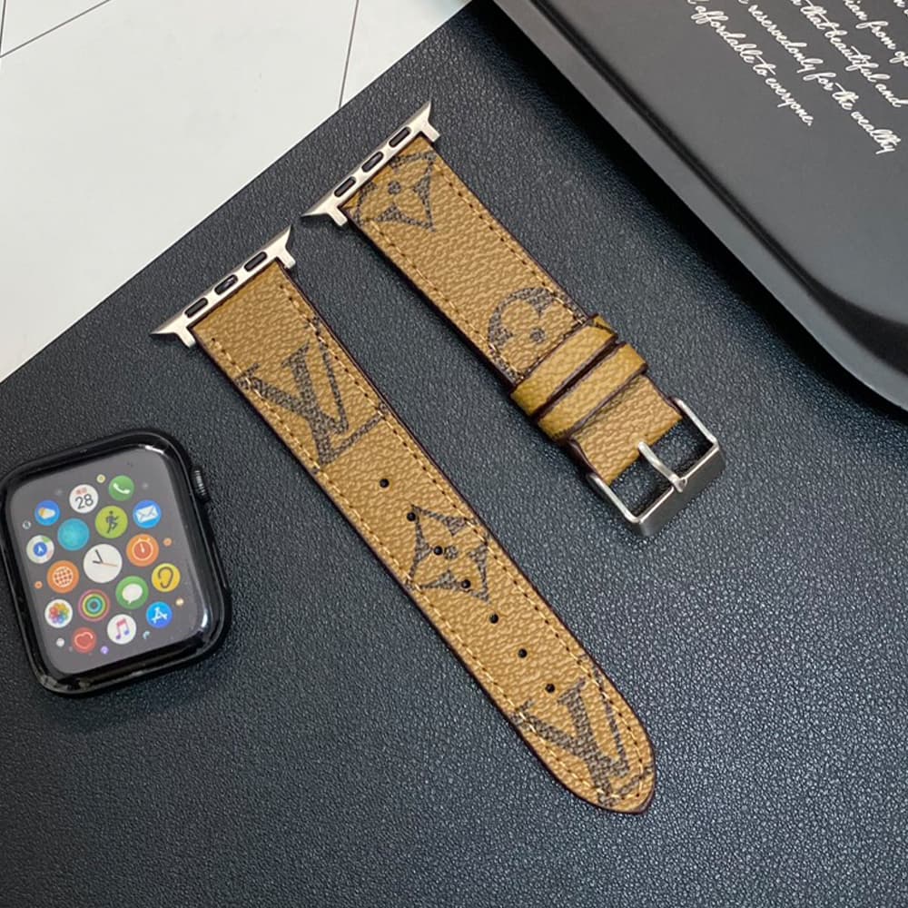Louis Vuitton Luxury Apple Watch Band - Monogram/Damier with Gold-Tone Hardware Louis Vuitton Luxury Apple Watch Band - Monogram/Damier with Gold-Tone Hardware