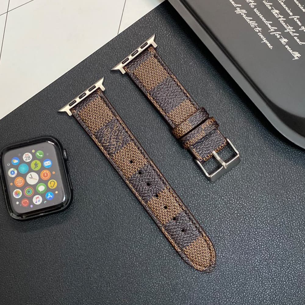 Louis Vuitton Luxury Apple Watch Band - Monogram/Damier with Gold-Tone Hardware Louis Vuitton Luxury Apple Watch Band - Monogram/Damier with Gold-Tone Hardware