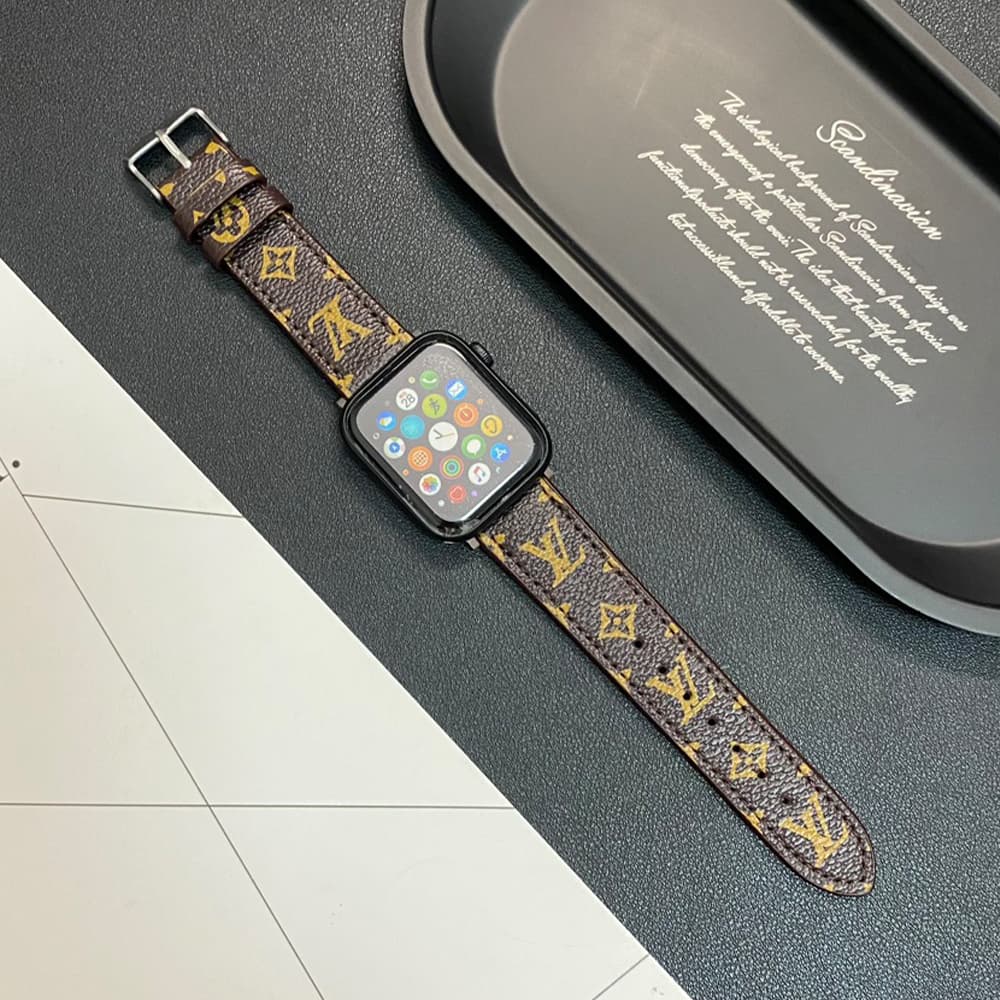 Louis Vuitton Luxury Apple Watch Band - Monogram/Damier with Gold-Tone Hardware Louis Vuitton Luxury Apple Watch Band - Monogram/Damier with Gold-Tone Hardware