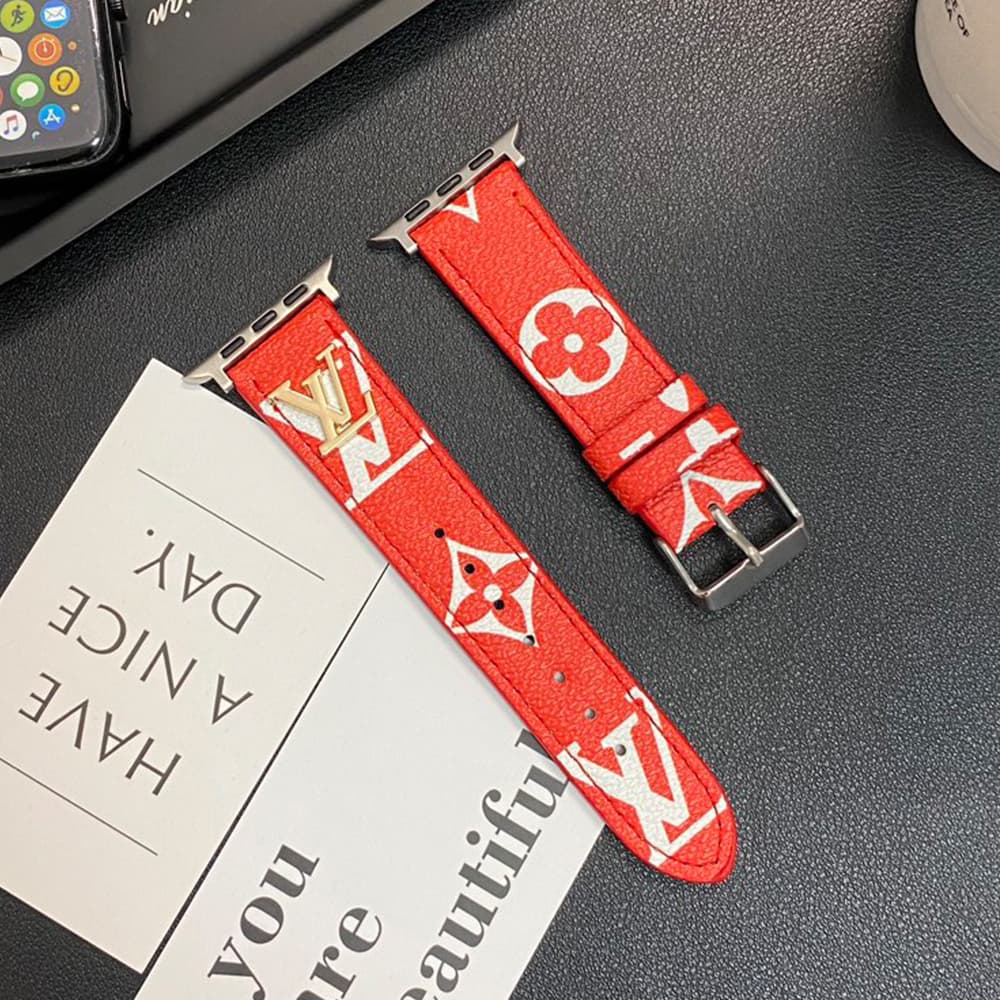 Louis Vuitton Luxury Apple Watch Band - Monogram/Damier with Gold-Toned Logo