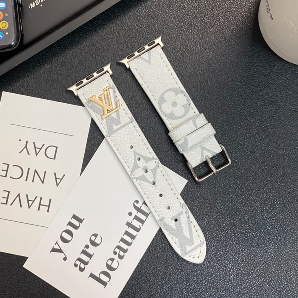 Louis Vuitton Luxury Apple Watch Band - Monogram/Damier with Gold-Toned Logo